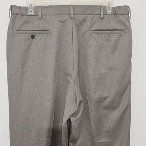 George Size 38Wx30L Brown Polyester Pleated Front Mens Dress Pants Trousers.